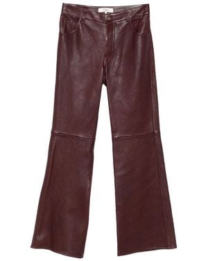 Chloé Leather Pants - Red