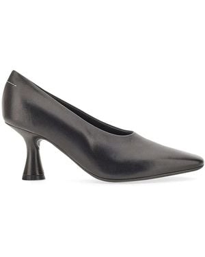 MM6 by Maison Margiela 75Mm Pointed-Toe Heeled Court Shoes - Grey