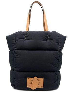 Moncler Logo-Patch Padded Tote Bag - Blue
