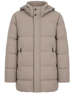 Paul & Shark Quilted Hooded Jacket - Gray