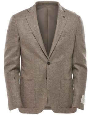 Corneliani Single-Breasted Notch-Lapel Blazer - Gray