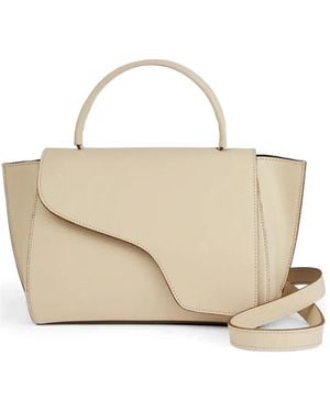 Atp Atelier Arezzo Asymmetric Leather Tote Bag - Natural