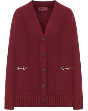 Gucci Gerippter Cardigan - Rot