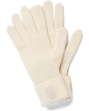 Parajumpers Ribbed-Cuff Merino Gloves - White