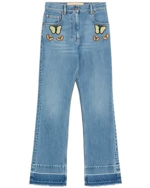 Valentino Garavani Embroidered Jeans - Blue