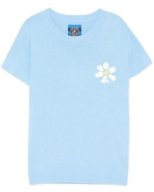 SPORT b. by agnès b. Floral-Appliqué Top - Blue
