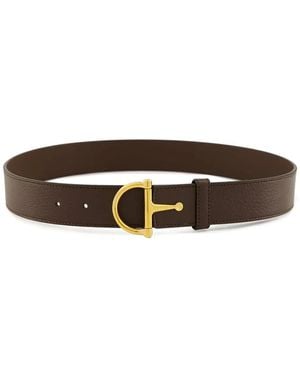 Gucci Horsebit-Detail Leather Belt - White
