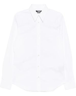 Calvin Klein Slogan-Embroidered Shirt - White