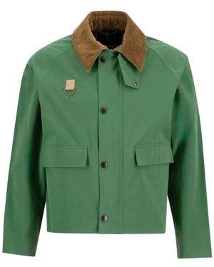 Barbour Spey Corduroy-Collar Pocket Jacket - Green