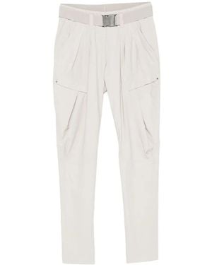 High Pantaloni Con Cintura - Bianco