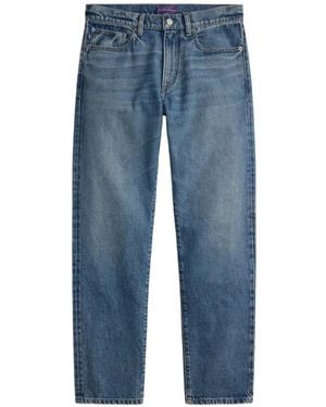 Ralph Lauren Faded Straight-Leg Jeans - Blue