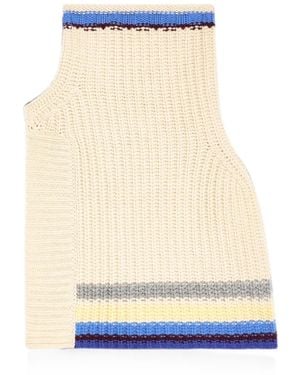 Dries Van Noten Wool Shawl Collar - White
