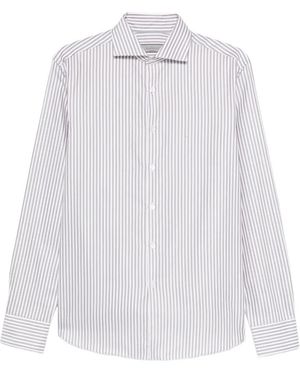 Canali Striped Shirt - White