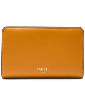 Lancel Bcbg Grained Leather Wallet - Orange
