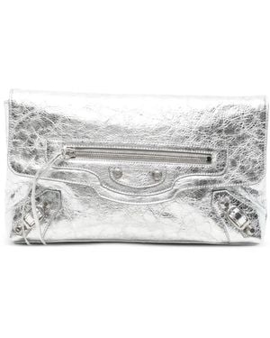 Balenciaga Bolso De Mano Le Cagole Metalizado - Gris