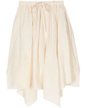 Forme D'expression Drawstring-Waist Pleated Skirt - Natural