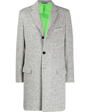 LC23 Fitted Single-Breasted Coat - Grey