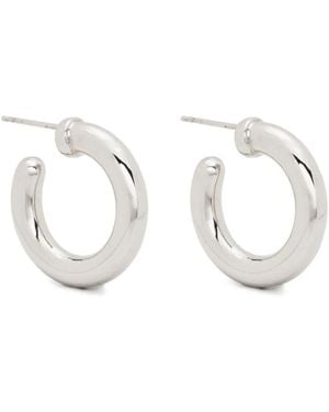 Chloé Medium Chunky Hoop Earrings - White