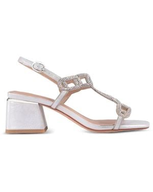 Alma En Pena. Crystal-Embellished Heeled Sandals - White