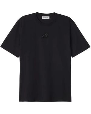 Lanvin Camiseta Mother And Child Bordada - Negro