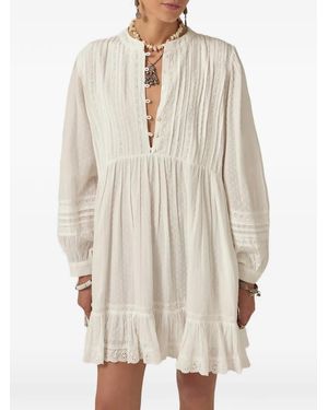 MAISON HOTEL Francesca Plumeti-Cotton Mini Dress - White