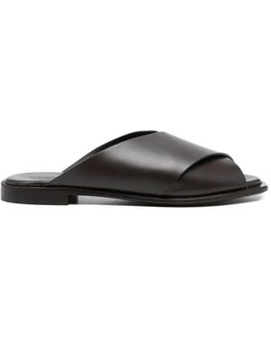 DONNARì Crossover Leather Sandals - Black