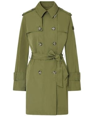 Peuterey Button-up belted coat - Verde