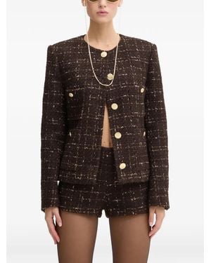 Miss Sixty Tone Buttons Tweed Jacket - Black