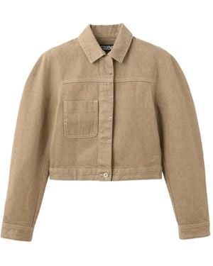 Jacquemus The Ovalo Cargo Cotton Jacket - Natural