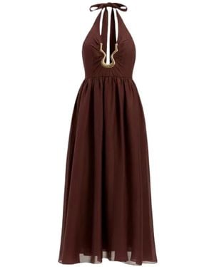 Bardot Yve Contrast Halter Dress in Black | Lyst