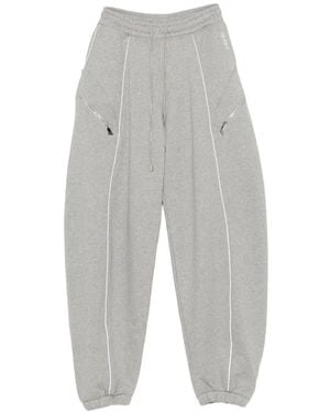 The Attico Drawstring-Fastening Track Pants - Gray