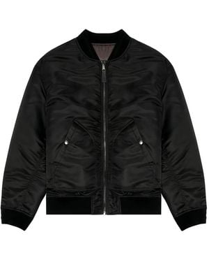DIESEL J-Held Oval D- Embroidered Bomber Jacket - Black