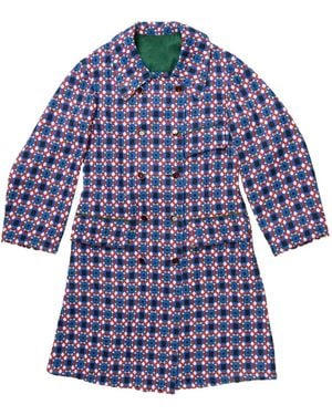 Commun's Abrigo De Lana Con Doble Botonadura - Azul