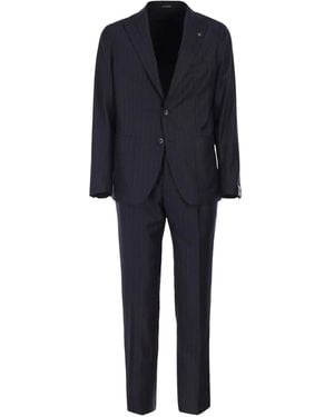 Tagliatore ピンストライプ スーツ - ブラック