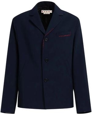 Marni Blazer With Mending - Blue