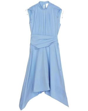 3.1 Phillip Lim Robe Mi-Longue À Taille Nouée - Blue