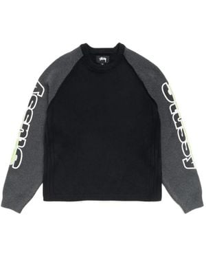 Stussy Sweatshirt Mit Raglanärmeln - Schwarz