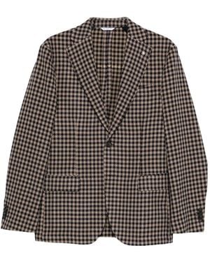 Manuel Ritz Checked Blazer - Brown