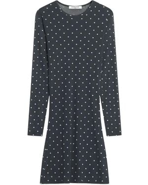 Maison Kitsuné Mini-Jurk Met Lange Mouwen - Grijs