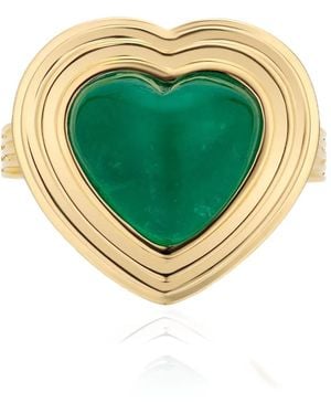 Goshwara G-One Heart-Cut Emerald Ring - Green