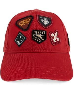 DIESEL Patch-Detail Cap - Red