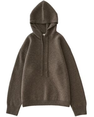 Studio Nicholson Cope Drawstring Hoodie - Brown