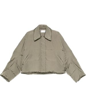Christian Wijnants Jani Quilted Cropped Jacket - Natural