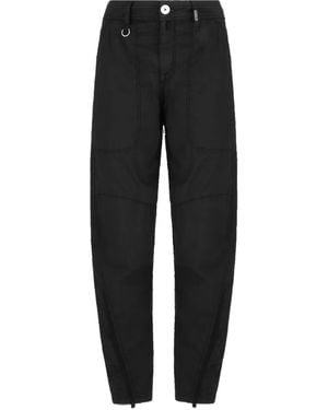 High Pantalones A Paneles - Negro