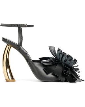 A.W.A.K.E. MODE Justine Pom-Pom Sandals - Black