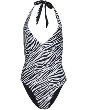 Bondeye Andrea Zebra-Print Swimsuit - White
