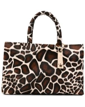 La Milanesa Michela Giraffe-Print Tote Bag - Black
