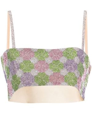 Nue Top Mit Strass - Grau