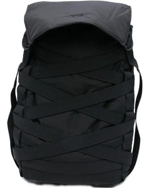 Y-3 Strap-Detail Backpack - Black