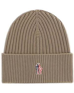 Moncler Gorro con parche del logo - Marrón